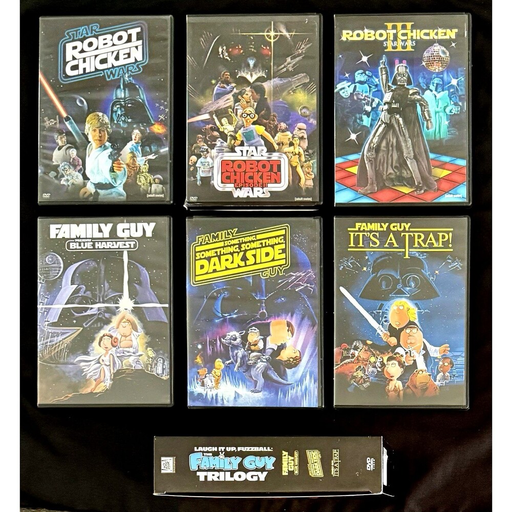 Star Wars Robot Chicken Vol 1,2,3 And Family Guy Trilogy 3 DVD Set Like New